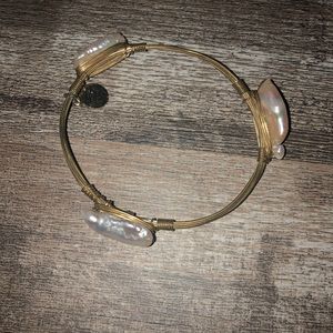 Pearl bourbon and bowties bangle